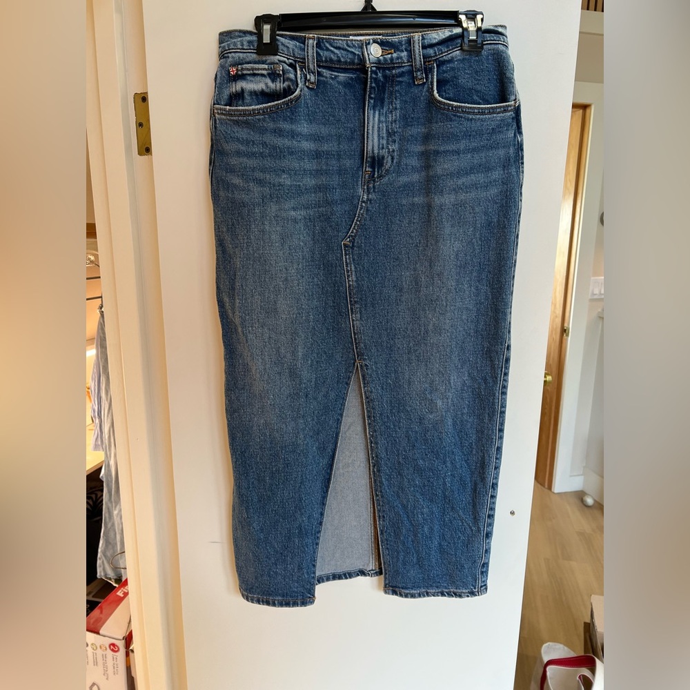 Hudson Jeans Classic Blue Midi Skirt